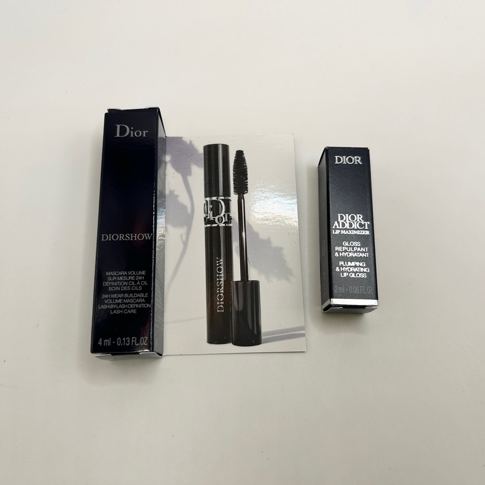 Dior mini Diorshow Mascara 4ml and Dior Addict Lipstick 038 2ml Set, Brand new